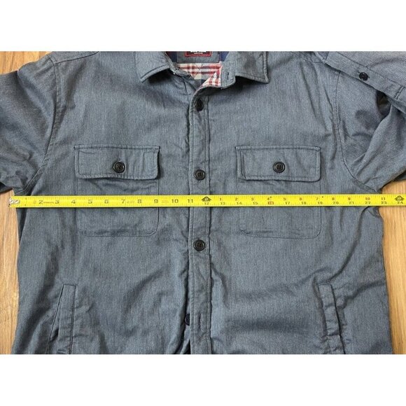 Untuckit Men’s Ziata Flannel Lined Jacket Blue Size Large - Picture 8 of 9